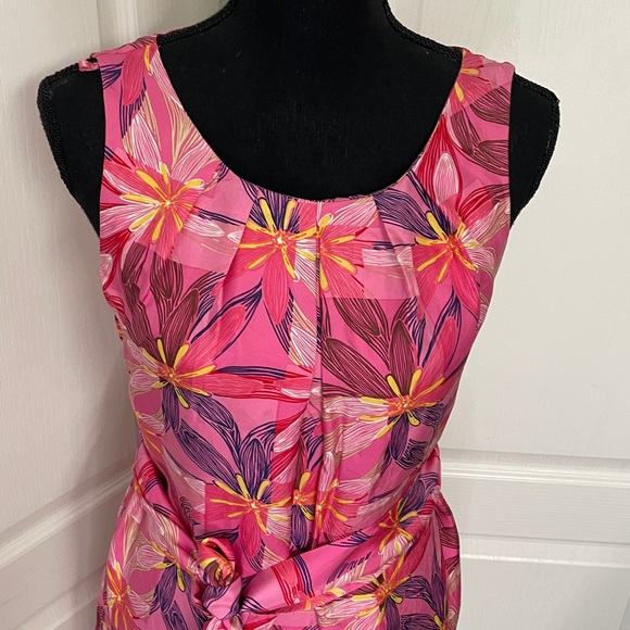 Lilly Pulitzer shift dress floral size 8 all silk wedding party evening - Picture 3 of 8